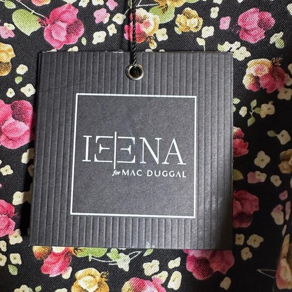 IEENA FOR MAC DUGGAL Floral Long Sleeve Gown NEW - Picture 6 of 8